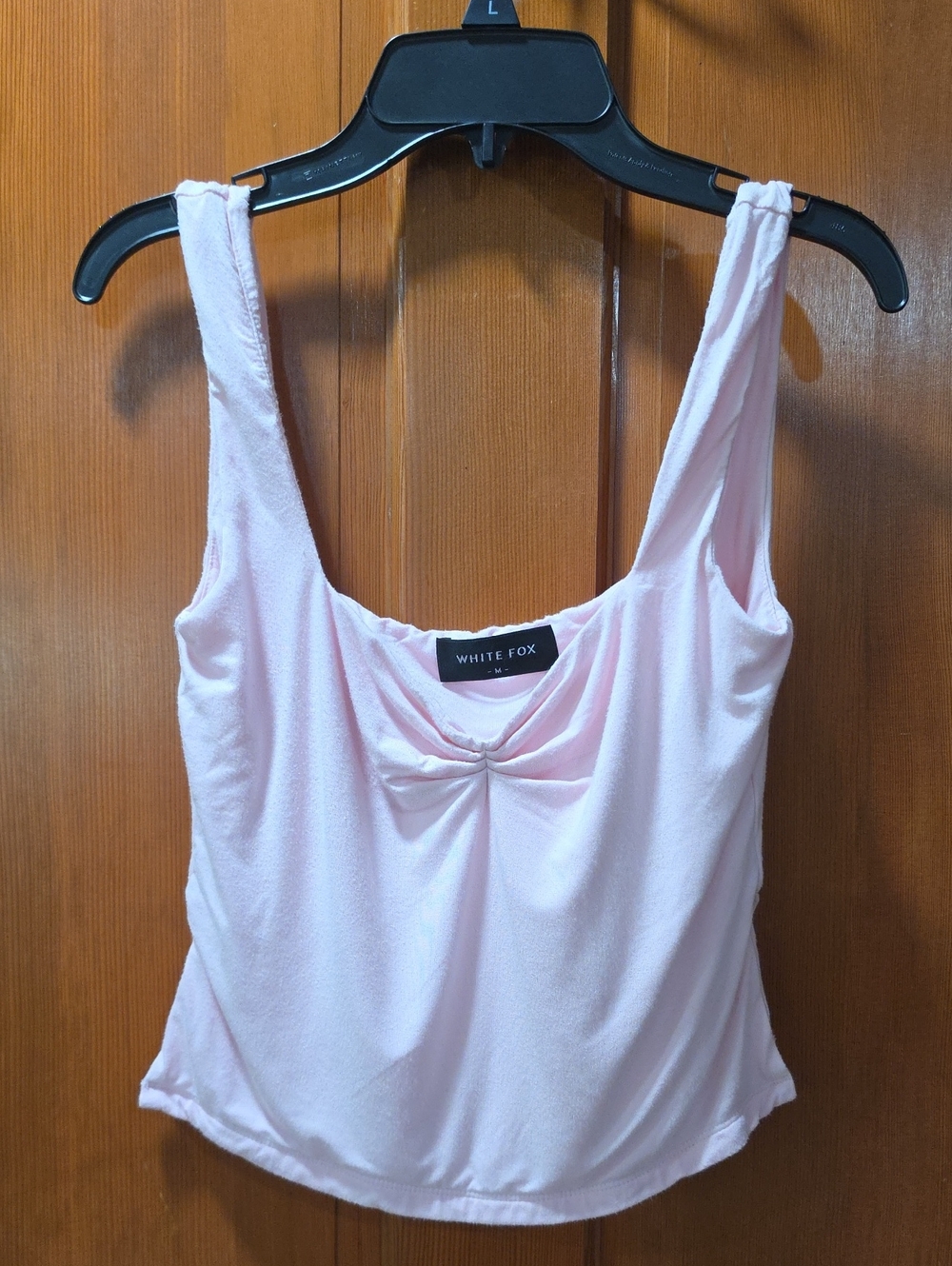 White Fox Boutique Light Pink Front-Twist Tank Top